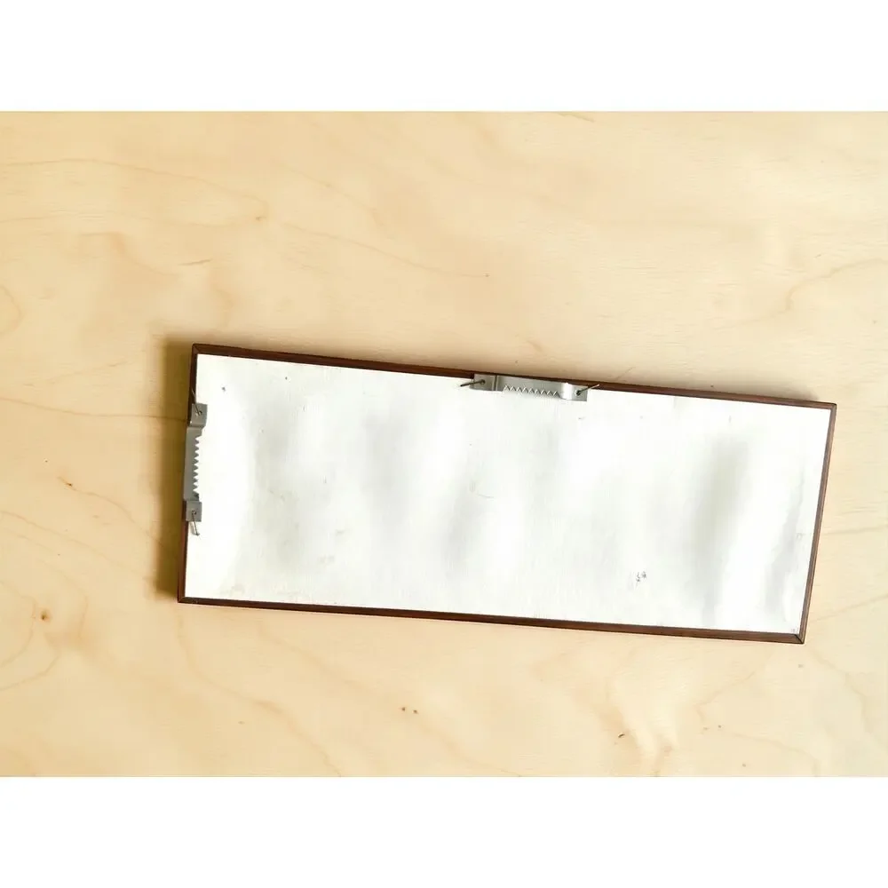 Vintage Wood & Glass Display Mirror Set